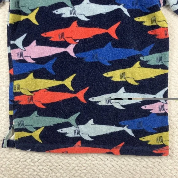Mini Boden SIze 5-6 Years Shark Towel Swim Cover Blue Hooded Stain - Picture 8 of 10